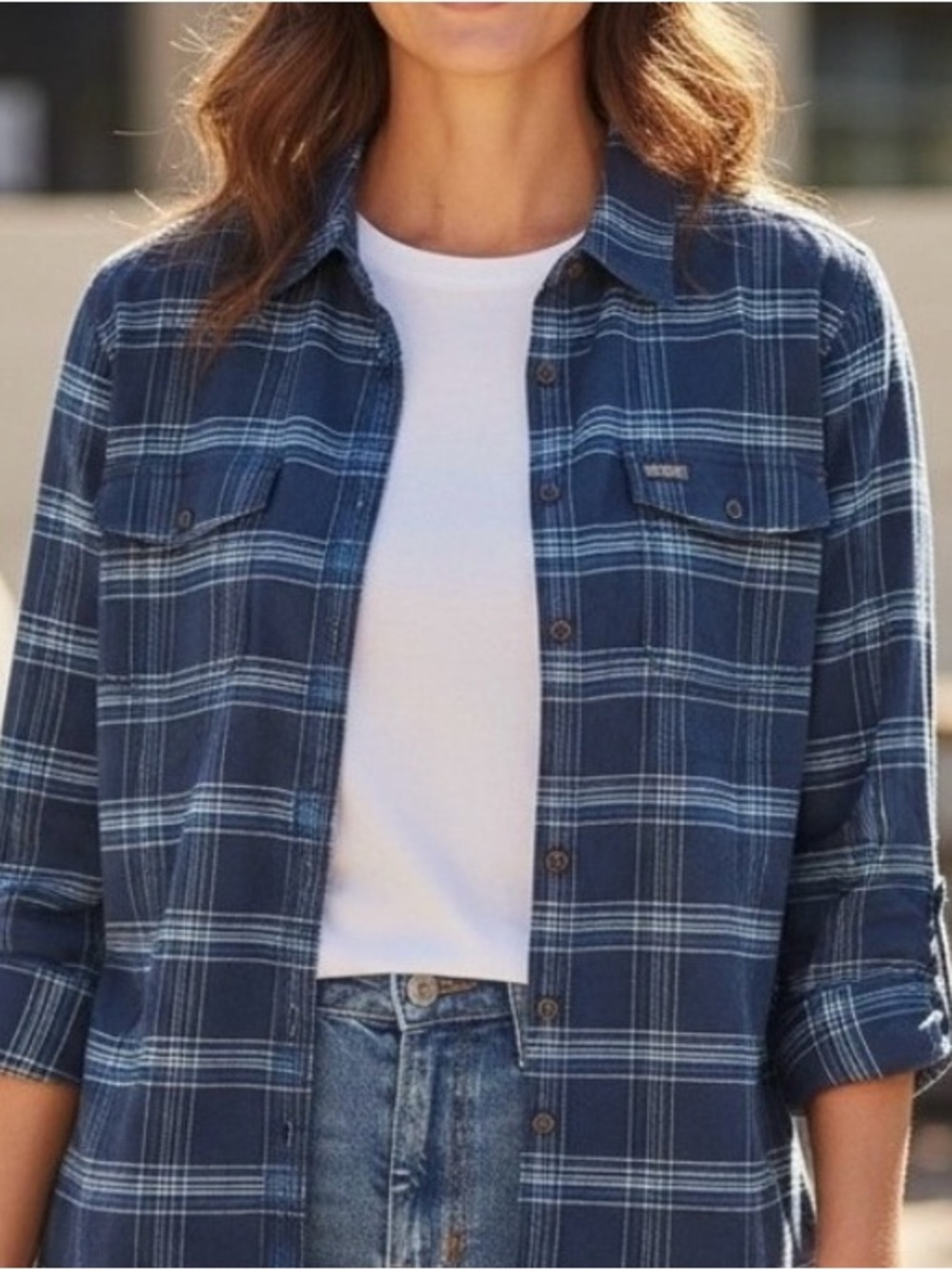 Ariat Rebar Blue Plaid Button-Up Shirt